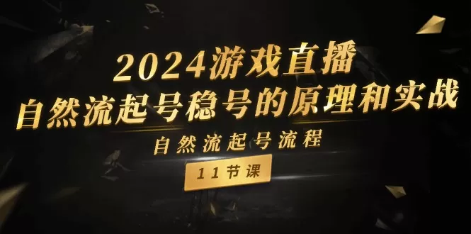 2024游戏直播-自然流起号稳号的原理和实战，自然流起号流程（11节） - 淘客掘金网-淘客掘金网