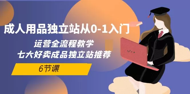 成人用品独立站从0-1入门，运营全流程教学，七大好卖成品独立站推荐-6节课 - 淘客掘金网-淘客掘金网