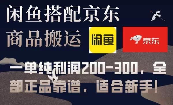 闲鱼搭配京东备份库搬运，一单纯利润200-300，全部正品靠谱，适合新手！ - 淘客掘金网-淘客掘金网