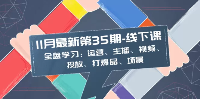 11月最新-35期-线下课：全盘学习：运营、主播、视频、投放、打爆品、场景 - 淘客掘金网-淘客掘金网