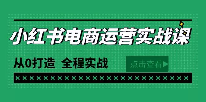 最新小红书·电商运营实战课，从0打造 全程实战（65节视频课） - 淘客掘金网-淘客掘金网