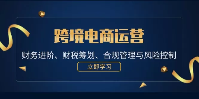 跨境电商运营：财务进阶、财税筹划、合规管理与风险控制 - 淘客掘金网-淘客掘金网