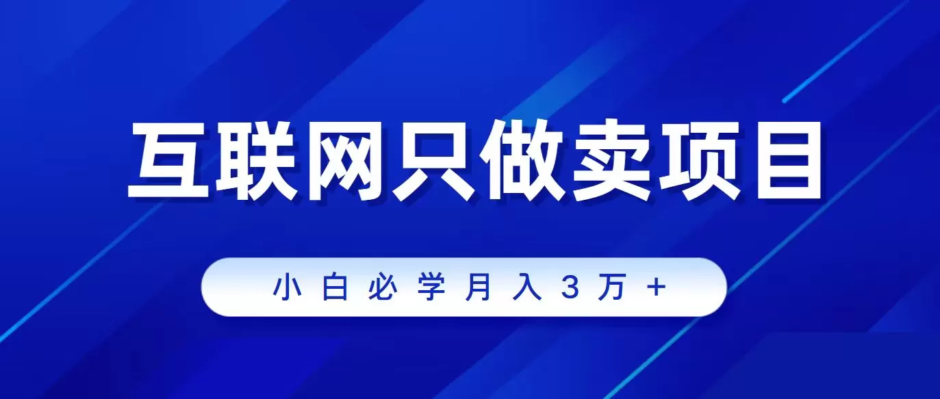 互联网的尽头就是卖项目，被割过韭菜的兄弟们必看！轻松月入三万以上！ - 淘客掘金网-淘客掘金网