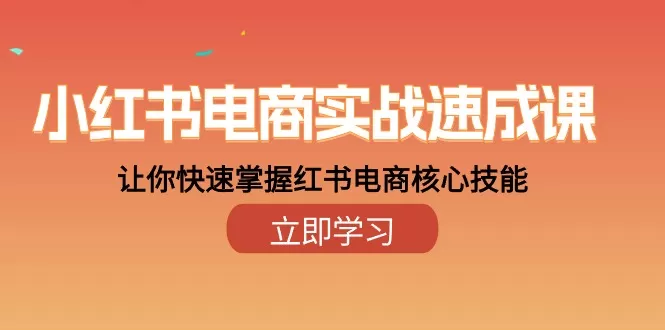 小红书电商实战速成课，让你快速掌握红书电商核心技能（28课） - 淘客掘金网-淘客掘金网