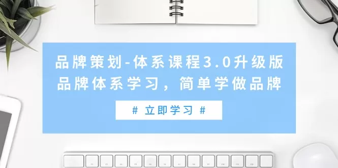 品牌策划-体系课程3.0升级版，品牌体系学习，简单学做品牌（高清无水印） - 淘客掘金网-淘客掘金网