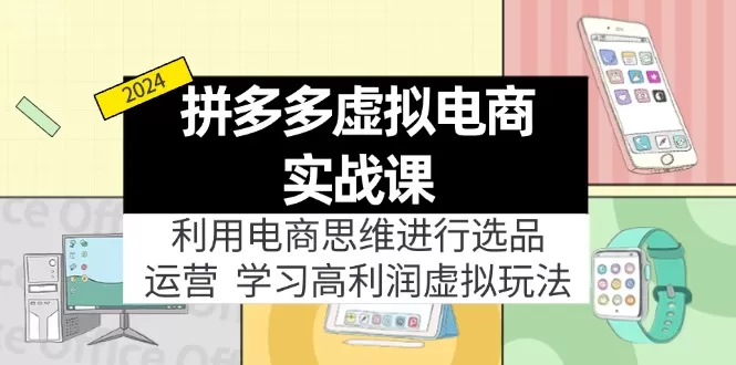 拼多多虚拟电商实战课：利用电商思维进行选品+运营，学习高利润虚拟玩法 - 淘客掘金网-淘客掘金网