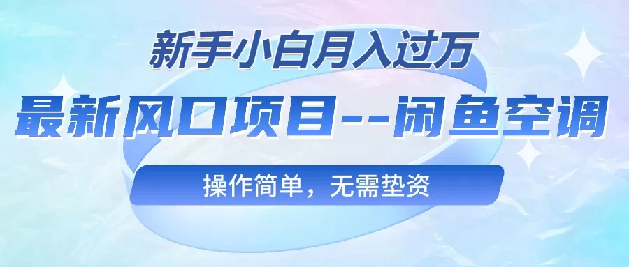 最新风口项目—闲鱼空调，新手小白月入过万，操作简单，无需垫资 - 淘客掘金网-淘客掘金网