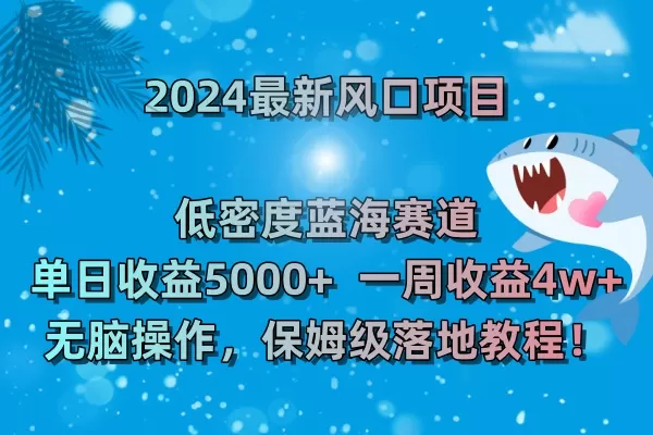 2024最新风口项目 低密度蓝海赛道，日收益5000+周收益4w+ 无脑操作，保… - 淘客掘金网-淘客掘金网