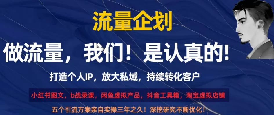 流量企划，打造个人IP，放大私域，持续转化客户【揭秘】 - 淘客掘金网-淘客掘金网