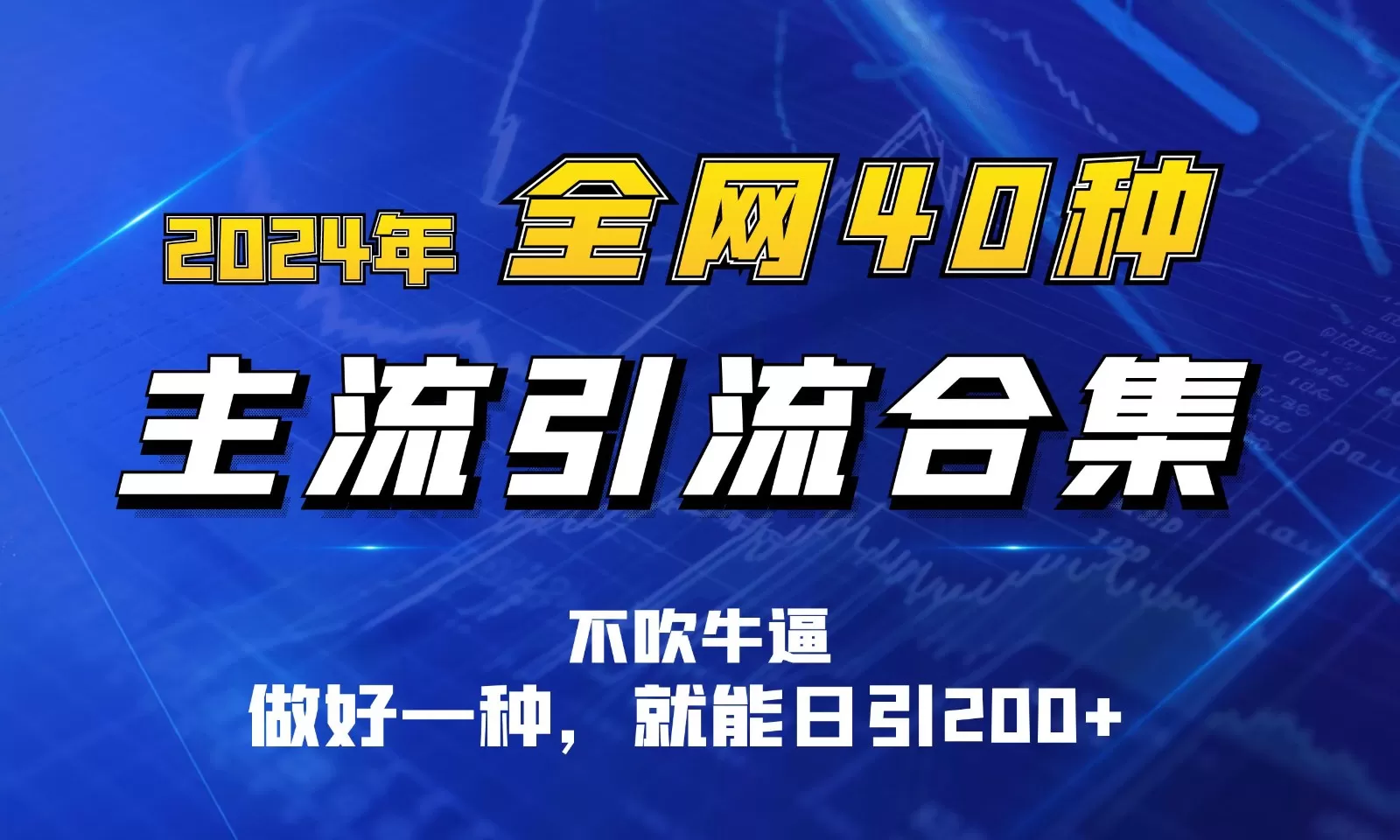 2024年全网40种暴力引流合计，做好一样就能日引100+ - 淘客掘金网-淘客掘金网