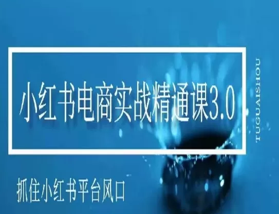 小红书电商实战精通课3.0，抓住小红书平台的风口，不错过有一个赚钱的机会 - 淘客掘金网-淘客掘金网