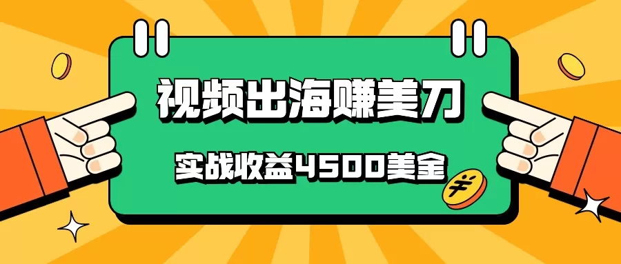 国内爆款视频出海赚美刀，实战收益4500美金，批量无脑搬运，无需经验直接上手 - 淘客掘金网-淘客掘金网