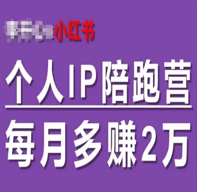 小红书个人IP陪跑营，60天拥有自动转化成交的双渠道个人IP，每月多赚2w - 淘客掘金网-淘客掘金网