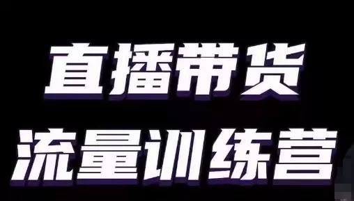 直播带货流量训练营，小白主播必学直播课 - 淘客掘金网-淘客掘金网