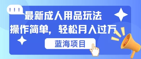 最新成人用品项目玩法，操作简单，动动手，轻松日入几张 - 淘客掘金网-淘客掘金网