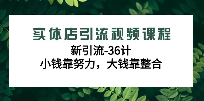 实体店引流视频课程，新引流-36计，小钱靠努力，大钱靠整合（48节课） - 淘客掘金网-淘客掘金网