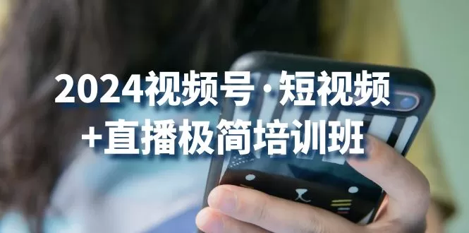 2024视频号短视频+直播极简培训班：抓住视频号风口，流量红利 - 淘客掘金网-淘客掘金网