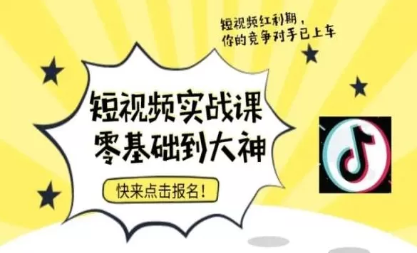 短视频零基础落地实操训练营，短视频实战课零基础到大神 - 淘客掘金网-淘客掘金网