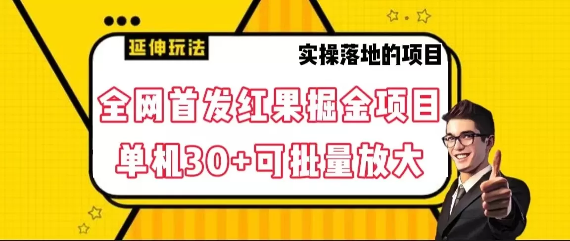 全网首发红果掘金项目，简单操作单机30＋可批量放大 - 淘客掘金网-淘客掘金网