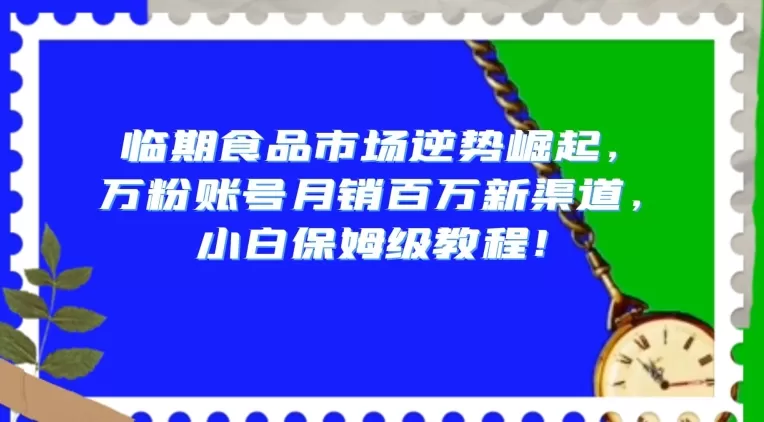 临期食品市场逆势崛起，万粉账号月销百万新渠道，小白保姆级教程【揭秘】 - 淘客掘金网-淘客掘金网