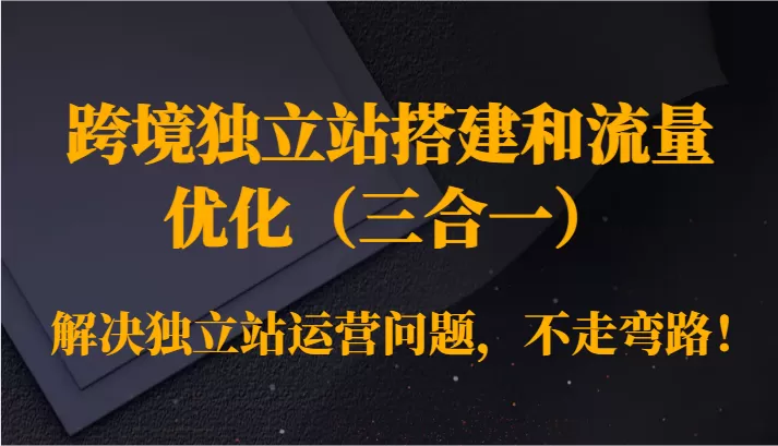 跨境独立站搭建和流量优化（三合一）解决独立站运营问题，不走弯路！ - 淘客掘金网-淘客掘金网