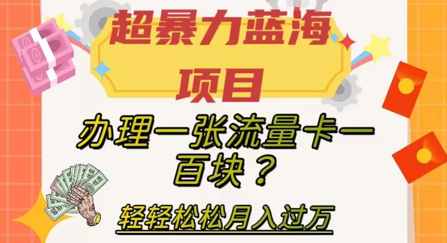 超暴力蓝海项目，办理一张流量卡一百块？轻轻松松月入过万，保姆级教程【揭秘】 - 淘客掘金网-淘客掘金网