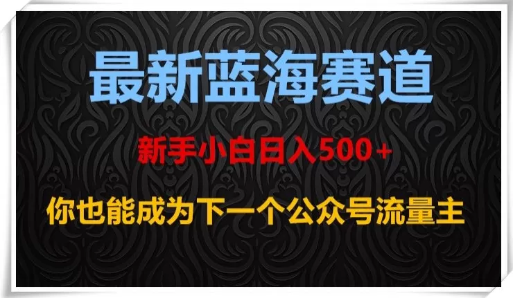 最新蓝海赛道，新手小白日入500+，你也能成为下一个公众号流量主【揭秘】 - 淘客掘金网-淘客掘金网