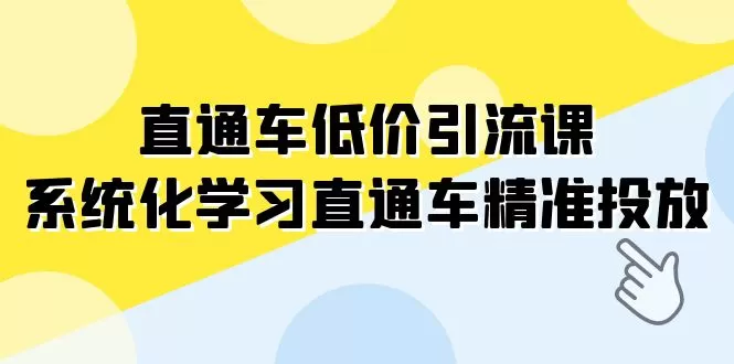 直通车-低价引流课，系统化学习直通车精准投放（14节课） - 淘客掘金网-淘客掘金网