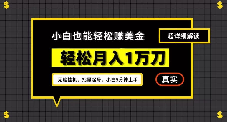 谷歌看广告撸美金2.0，无脑挂机，多号操作，月入1万刀 - 淘客掘金网-淘客掘金网