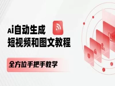 AI自动生成短视频和图文课程，全方位手把手教学 - 淘客掘金网-淘客掘金网