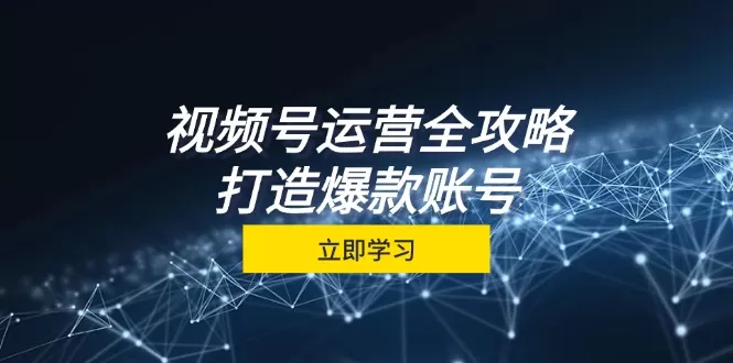 视频号运营全攻略，从定位到成交一站式学习，视频号核心秘诀，打造爆款账号 - 淘客掘金网-淘客掘金网