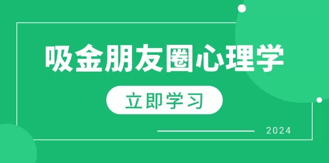 朋友圈吸金心理学：揭秘心理学原理，增加业绩，打造个人IP与行业权威 - 淘客掘金网-淘客掘金网