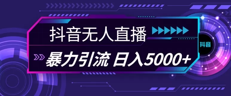 抖音快手视频号全平台通用无人直播引流法，利用图片模板和语音话术，暴力日引流100+创业粉 - 淘客掘金网-淘客掘金网