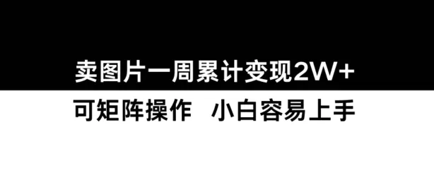 小红书【卖图片】一周累计变现2W+小白易上手 - 淘客掘金网-淘客掘金网