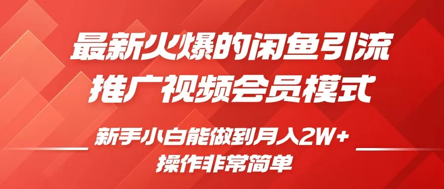 闲鱼引流推广影视会员，0成本就可以操作，新手小白月入过W+【揭秘】 - 淘客掘金网-淘客掘金网