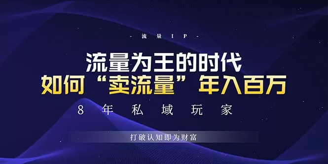 （13433期）未来如何通过“卖流量”年入百万，跨越一切周期绝对蓝海项目 - 淘客掘金网-淘客掘金网