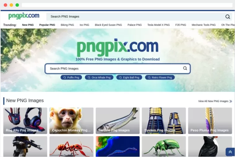 PngPix - 大量高清背景透明 png 免抠素材网站，可直接免费下载 - 淘客掘金网-淘客掘金网